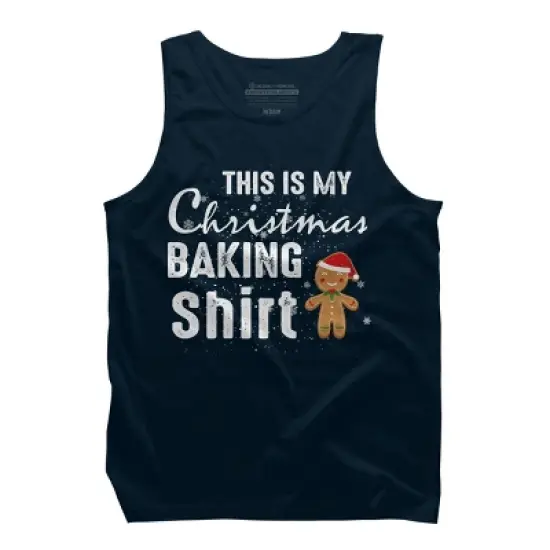 Men's Design By Humans Gingerbread Christmas Baking Shirt By shirtpublic Tank Top image {5}