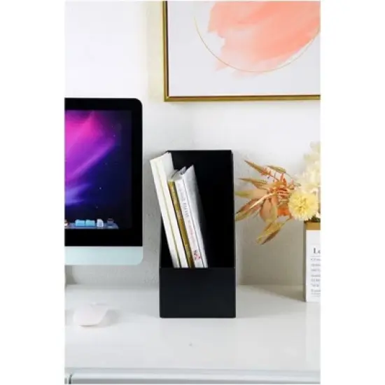 YBM Home Wide Plastic Magazine Holders, Pack of 3 image {2}