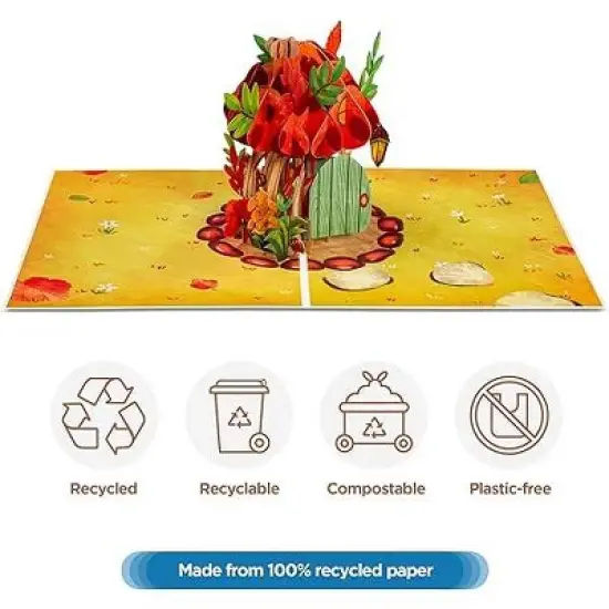 Frndly by Paper Love 3D Fox in Mushroom Pop Up Card image {6}