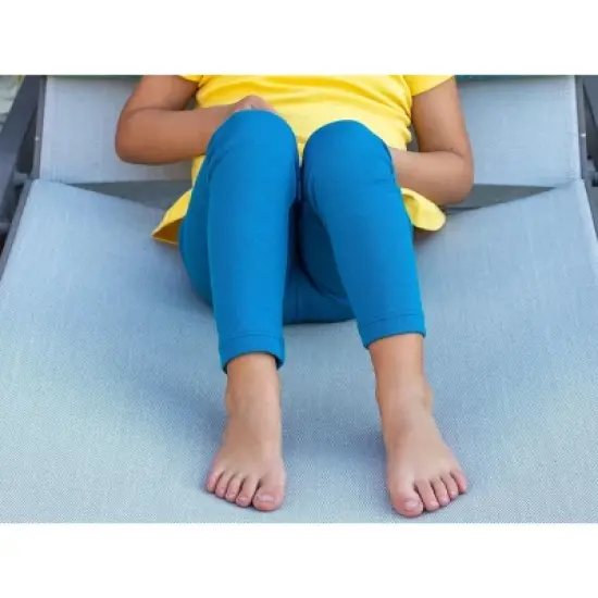 City Threads Girls Cotton Leggings - USA-Made, Soft, Breathable & Sensory Friendly for Kids/Toddlers (Heather Grey, 8) image {3}