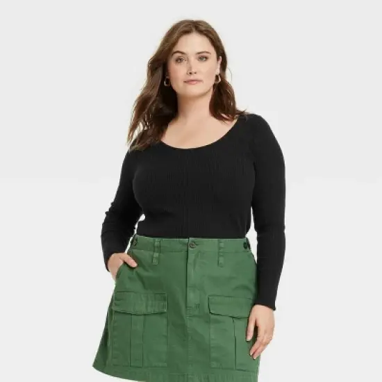 Women's Shrunken Rib Scoop Neck Pullover Sweater - Universal Thread&trade; image {3}