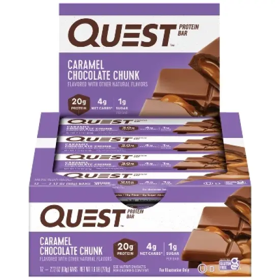 Quest Nutrition Protein Bar - Caramel Chocolate Chunk - 12ct/25.33oz image {1}