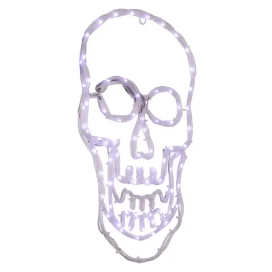 Northlight LED Lighted 4 Function Skull Halloween Window Decoration - 18" image {3}