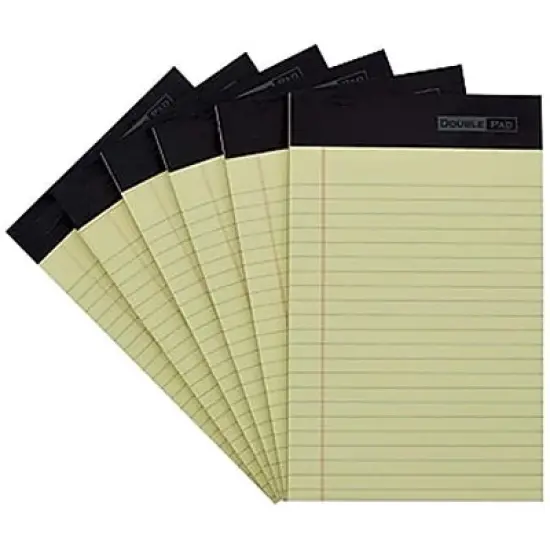 MyOfficeInnovations Notepads 5" x 8" Narrow Canary 100 Sh./Pad 6 Pads/PK (35715-CC) 398212 image {1}