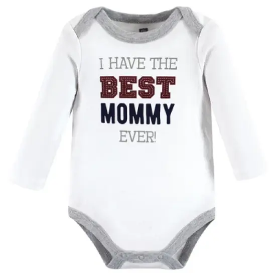 Hudson Baby Infant Boy Cotton Long-Sleeve Bodysuits, Mamas Boy image {4}