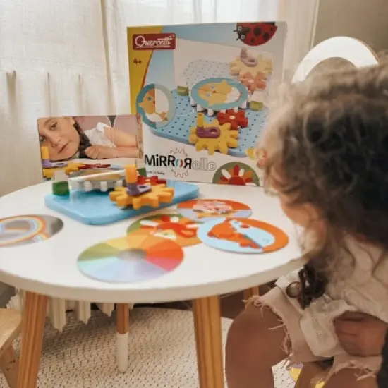 Quercetti: Mirrorello &ndash; Gear Assembly Toy, Crank & Discs, STEM Learning, Kids 4+ image {7}