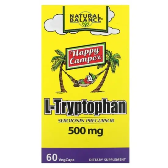 Natural Balance Happy Camper, L-Tryptophan, 500 mg, 60 VegCaps image {4}