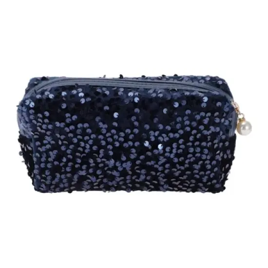 Unique Bargains Women Portable Sequin Makeup Bag 1 Pc image {6}