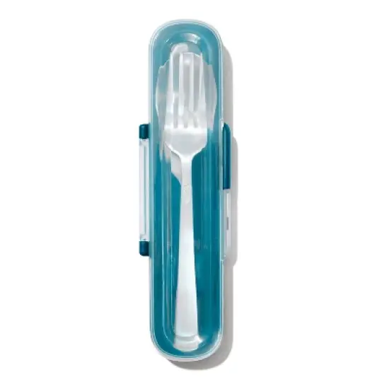 OXO Prep and Go Utensils with Case: Travel Reusable Utensil Set, Stainless Steel & Plastic, Dishwasher-Safe, Adult Use image {4}