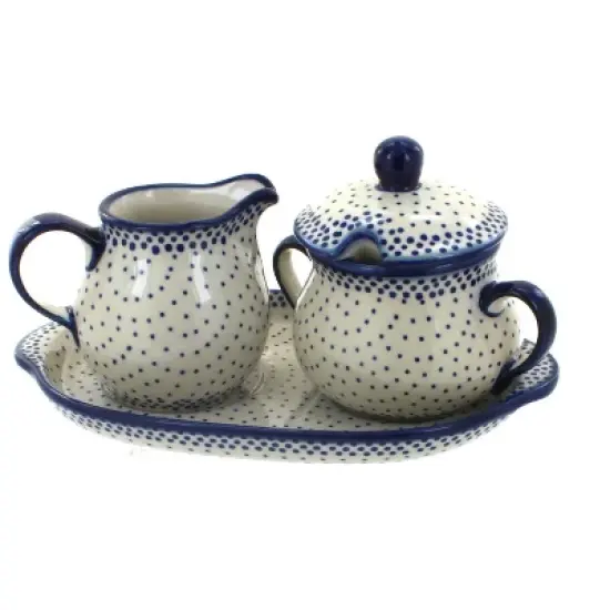 Blue Rose Polish Pottery K091 Manufaktura Cream & Sugar Set image {13}