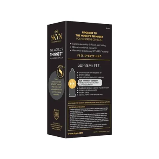 SKYN Supreme Non-Latex Lubricated Condoms - 10ct image {4}