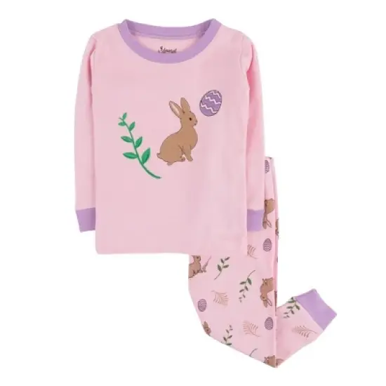 Leveret Kids Two Piece Cotton Easter Pajamas image {6}