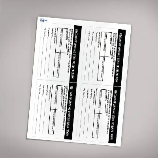 Avery Annual Vehicle Inspection Stickers, Waterproof, UV Resistant, Preprinted, Handwrite Only, 5" x 3.5", 20 Stickers image {5}