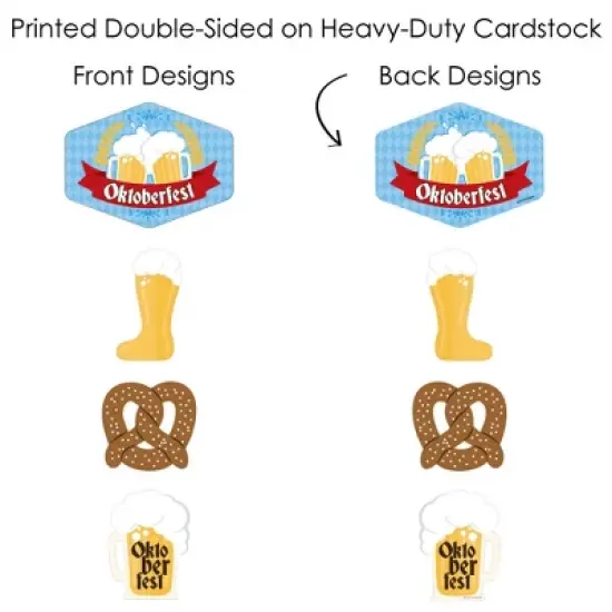 Big Dot of Happiness Oktoberfest - German Beer Festival Centerpiece Sticks - Showstopper Table Toppers - 35 Pieces image {5}