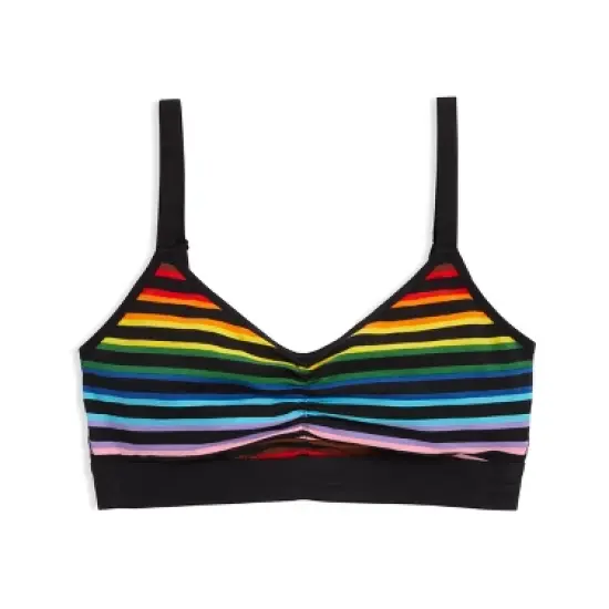 TomboyX V-Neck Bralette, Cotton Adjustable Straps image {9}