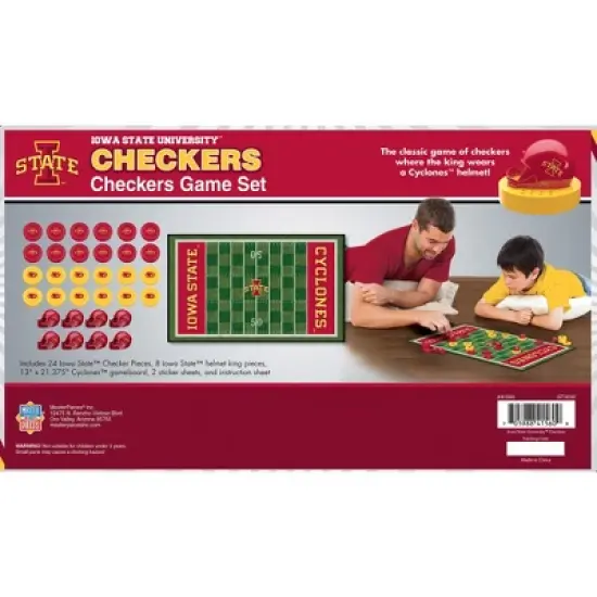 MasterPieces Officially licensed NCAA Iowa State Cyclones Checkers Board Game for Families and Kids ages 6 and Up image {3}