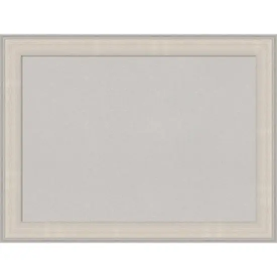 32"x24" Cottage Wood Frame Gray Cork Board White/Silver - Amanti Art image {10}