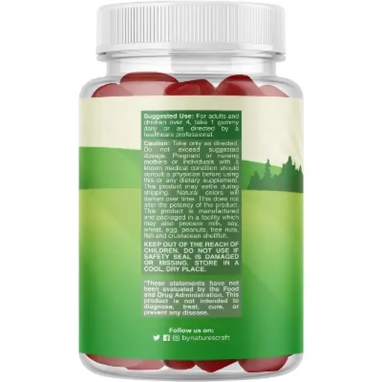 Immune Booster Kids Probiotic Gummies, Bacillus Subtilis Probiotic for Kids, Constipation Relief & Digestive Health, Nature's Craft, 30ct image {3}