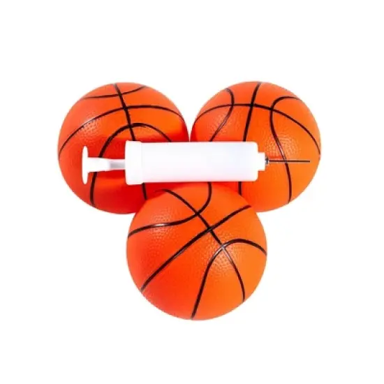 Lancaster Sports EZ-Fold 2 Player Arcade Dual Basketball Hoop Shot Game with Real Arcade Sound Effects, 3 Basketballs, and Included Air Pump (3 Pack) image {4}