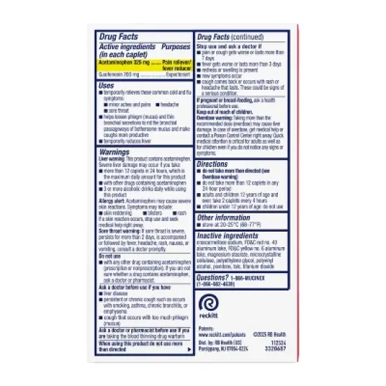 Mucinex Rapid Clear Pain Headache Mucus Congestion Tablets - 20ct image {7}