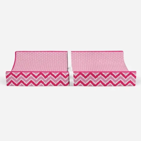 Bacati - MixNMatch Pink Pin Dots Changing Pad Cover image {5}