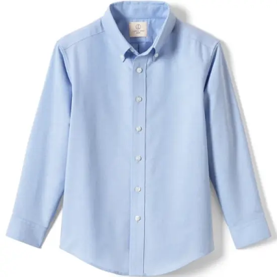 Lands' End School Uniform Boys Long Sleeve Oxford Dress Shirt image {5}