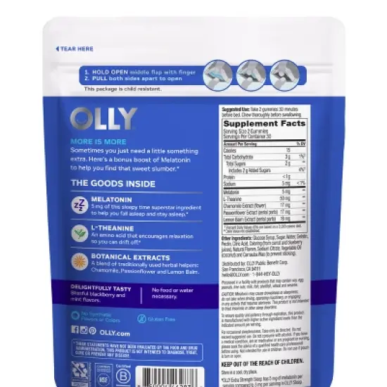 OLLY Extra Strength Sleep Multivitamins Gummies - 60ct image {6}