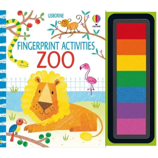 Fingerprint Activities Zoo - by  Fiona Watt (Spiral Bound) image {1}