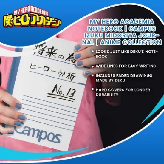 Just Funky My Hero Academia Notebook | Campus Izuku Midoriya Journal | Anime Collection image {6}