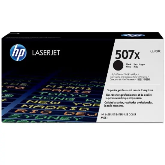 HP 507X High Yield Black Original LaserJet Toner Cartridge, ~11,000 pages, image {7}