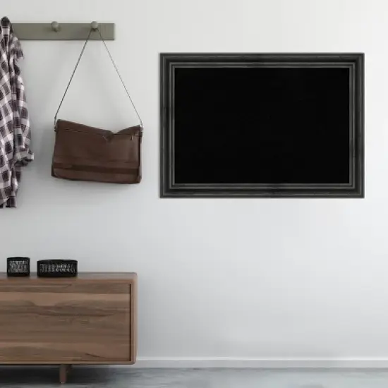 Amanti Art Black Cork Board Wood Framed Rustic Pine Black Bulletin Board 41 in. x 29 in. image {6}