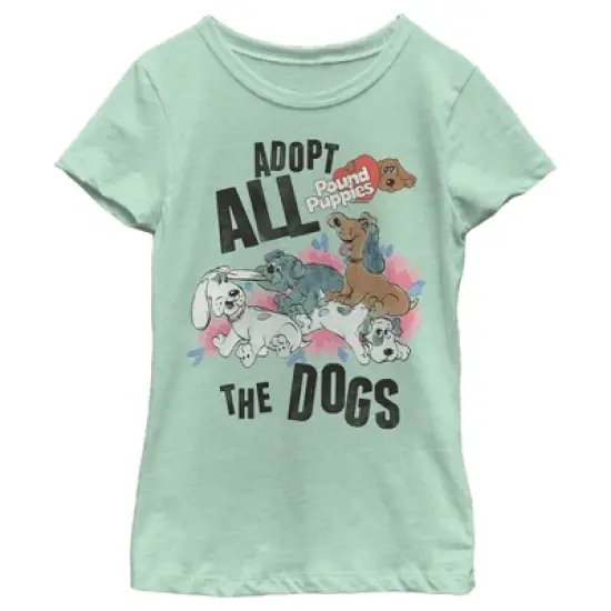 Girl's Pound Puppies Adopt All the Dogs T-Shirt image {3}