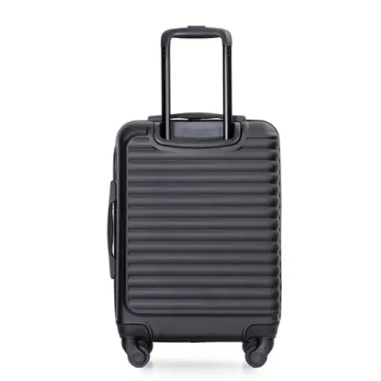 Gulches 20" Lightweight Carry-On Luggage, Spinner Wheels, Black, Durable ABS Material image {3}