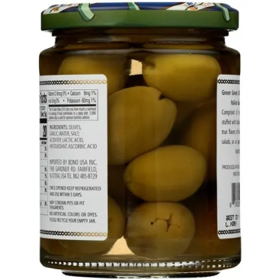 Bono Garlic Stuffed Olives - Case of 6/5.6 oz image {2}