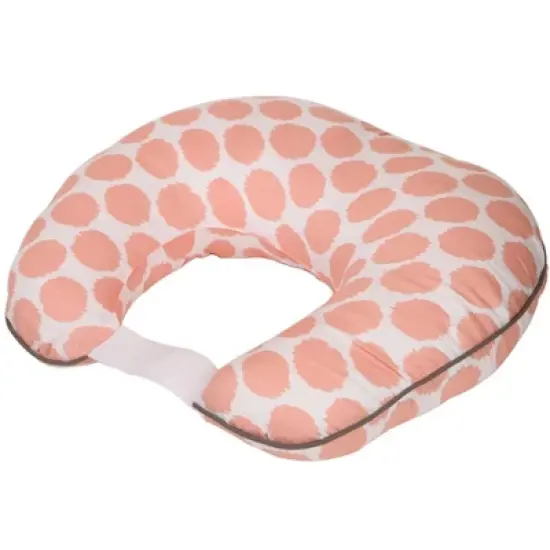 Bacati - 3 pc Ikat Zigzag Coral Dots Muslin Hugster Feeding & Infant Support Nursing Pillow Nursing Pillow with Insert image {4}