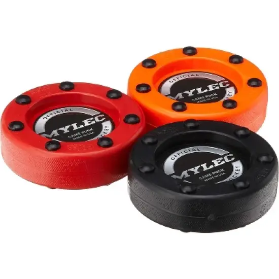 Mylec Official Roller Hockey Game Puck, PVC with Graphite Reinforced Shaft & Nylon Glides image {2}