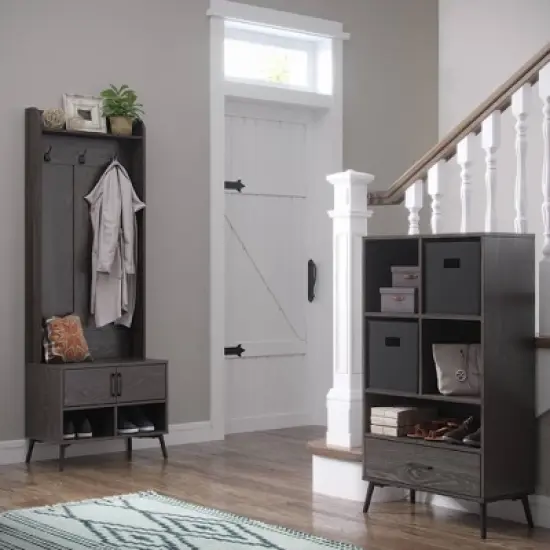 Woodbury Hall Tree with Bench Woodgrain - RiverRidge Home image {3}