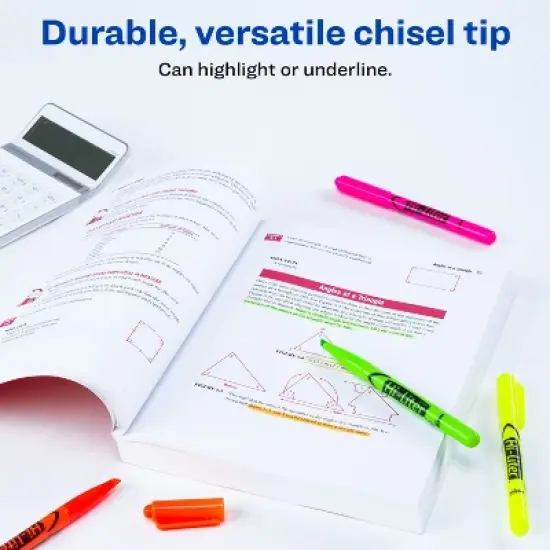 Avery Pen-Style Highlighters, 6 Assorted Colors Per Pack, 4 Packs, 24 Highlighters Total (23565) image {2}