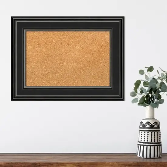 Amanti Art Ridge Framed Corkboard, Natural Cork image {4}