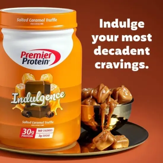 Premier Protein Indulgence 30g Protein Powder - Salted Caramel - 25.4oz image {2}