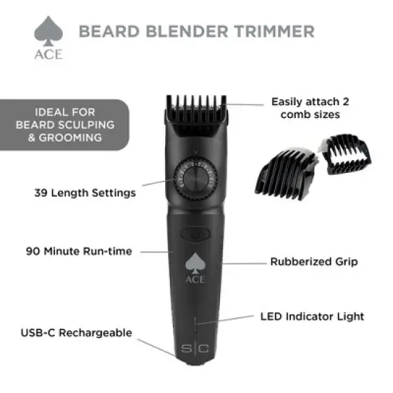 StyleCraft Ace Beard Blender Cordless USB-C Hair Trimmer image {4}