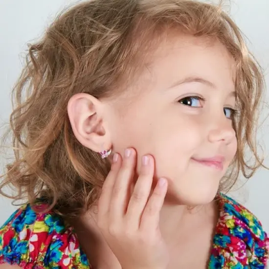 Girls' Fluttering Butterflies Lever Back Sterling Silver Earrings - In Season Jewelry image {2}