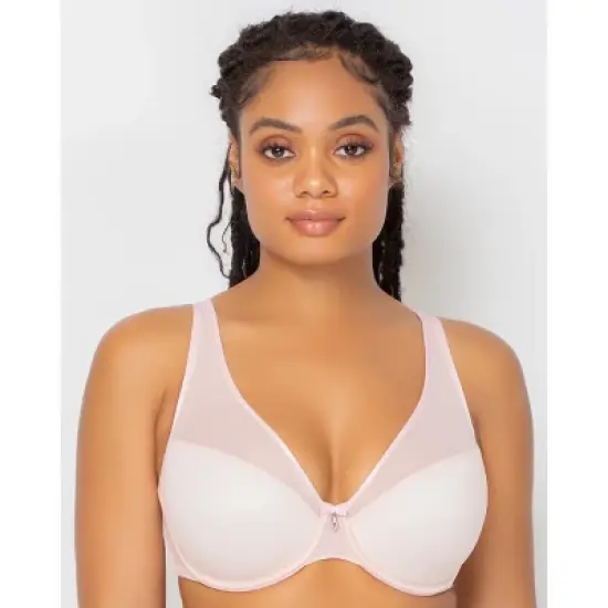 Curvy Couture Women's Sheer Mesh Plunge T-shirt Bra image {13}