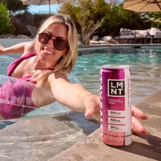 LMNT Zero Sugar Black Cherry Sparkling Electrolyte Drink - 4pk/12 fl oz Cans image {4}