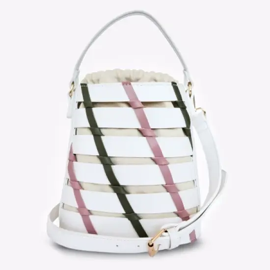 MERSI Kara Woven Crossbody Bucket & Top Handle Bag image {5}