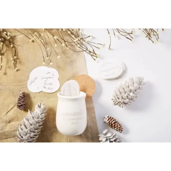 Pearhead Ceramic Gratitude Token Jar - White image {2}