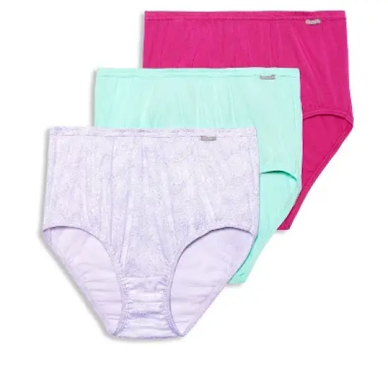 Jockey Womens Plus Size Elance Brief 3 Pack Underwear Briefs 100% cotton image {32}