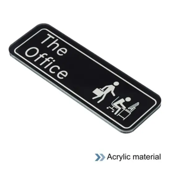 Unique Bargains Acrylic Self-Adhesive Smooth Home Business the Office Sign image {2}