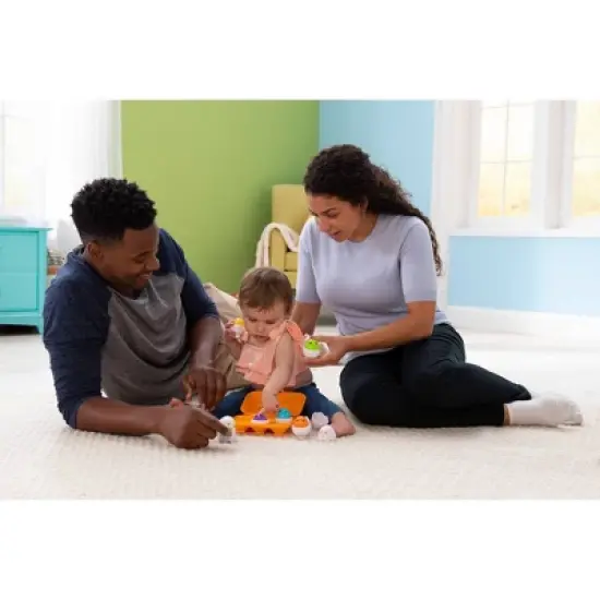 Lamaze Sort & Squeak Eggs, Shape Sorter, Color Matching Toy - 7ct image {6}