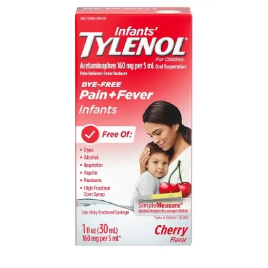Tylenol Infant Dye-Free General Pain Reliever - Cherry - 1 fl oz image {11}